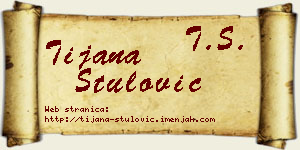 Tijana Štulović vizit kartica